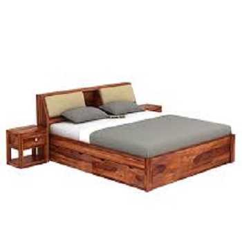 Solid Wooden Storage Bed